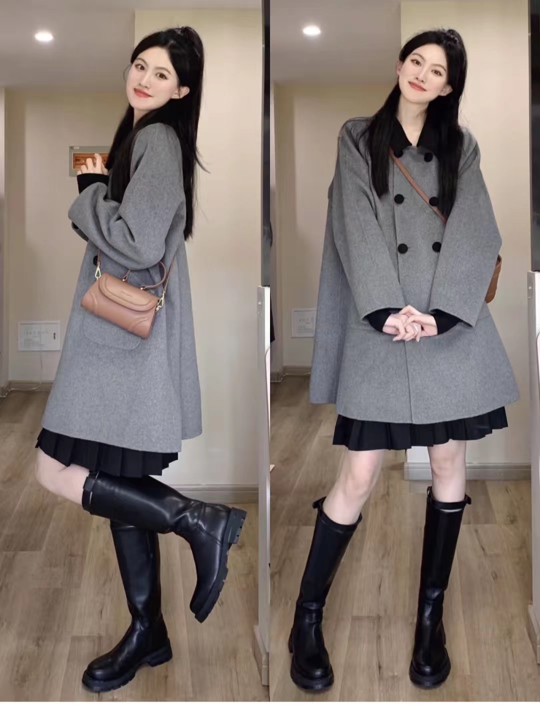 白色大衣里面搭配什么颜色显高级,17-20岁女气质大衣