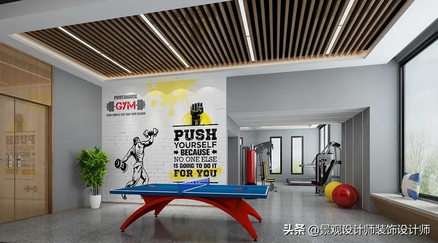 健身房设计方案效果图费用,健身房设计案例大全