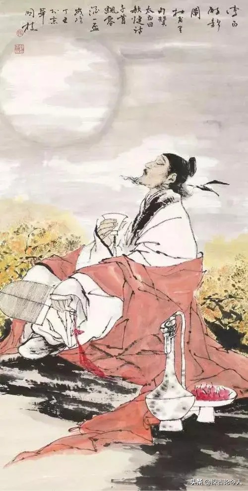 探寻李白诗歌中的意象表达,李白人物写实速写画