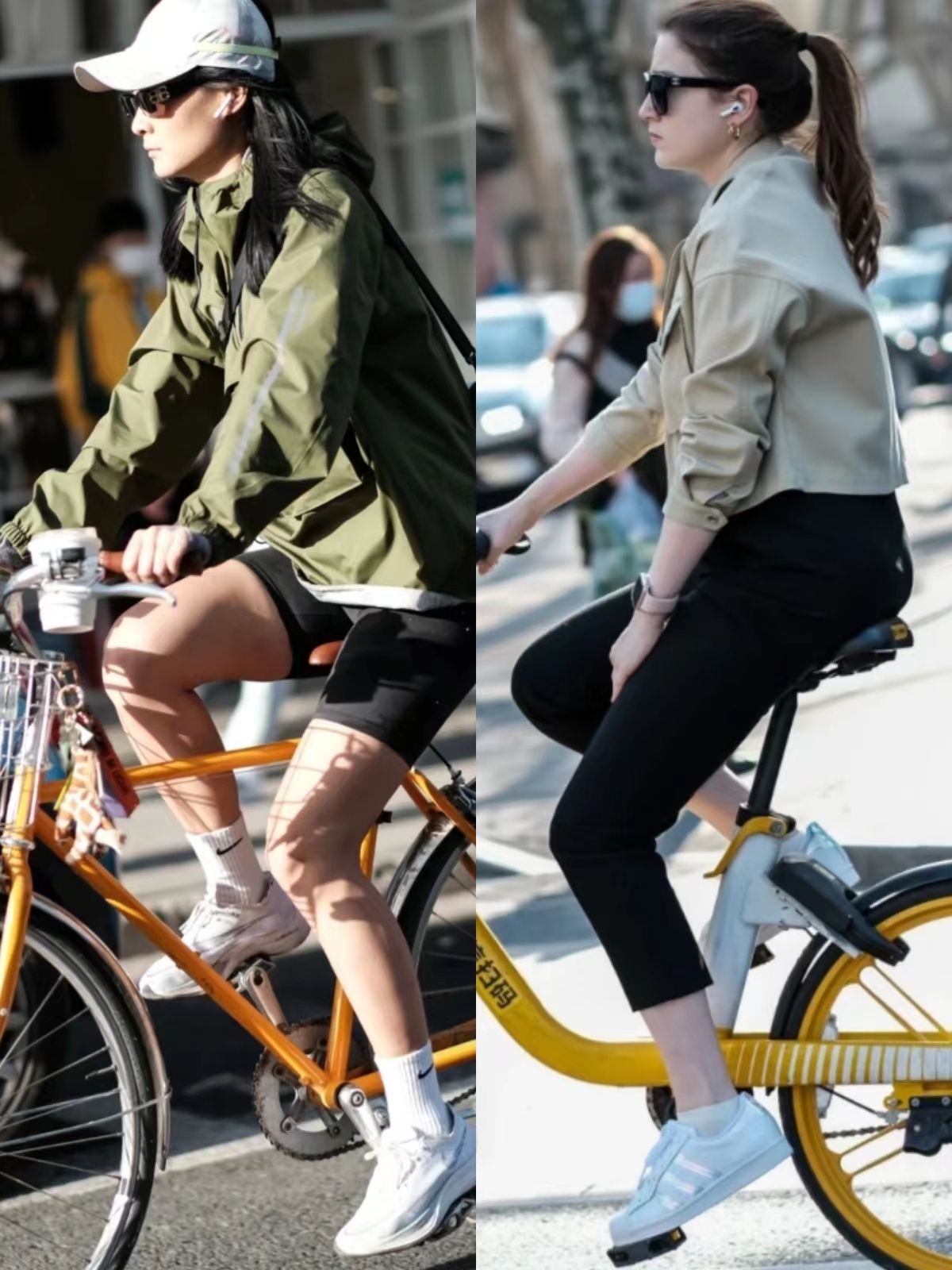 被上海春日街拍美到了，飘逸长发+气质打扮，个个都是时尚女神