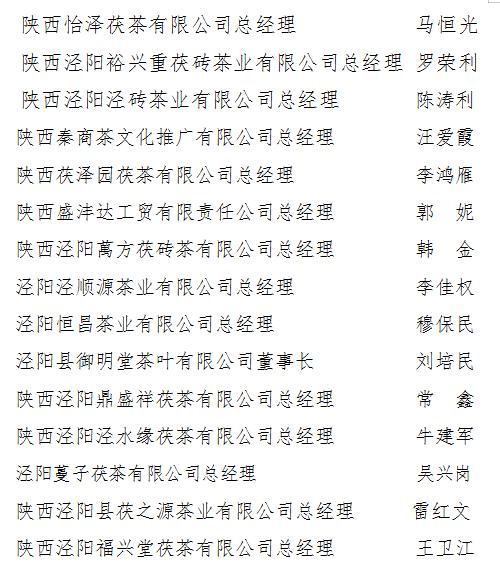 陕西省咸阳市茯茶企业管理人员业务技能培训班开班