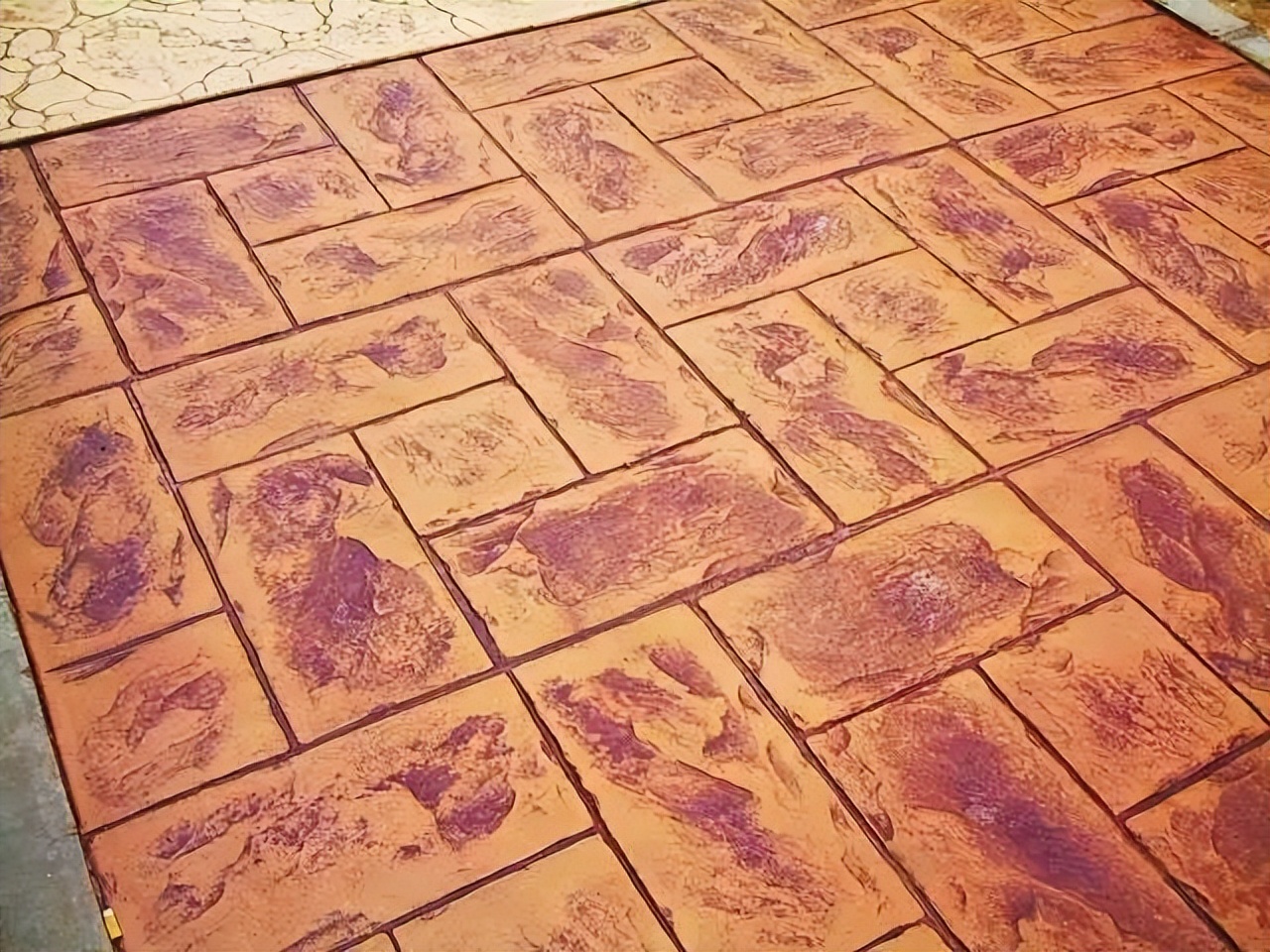 彩色路面压纹膜,压模压花地坪