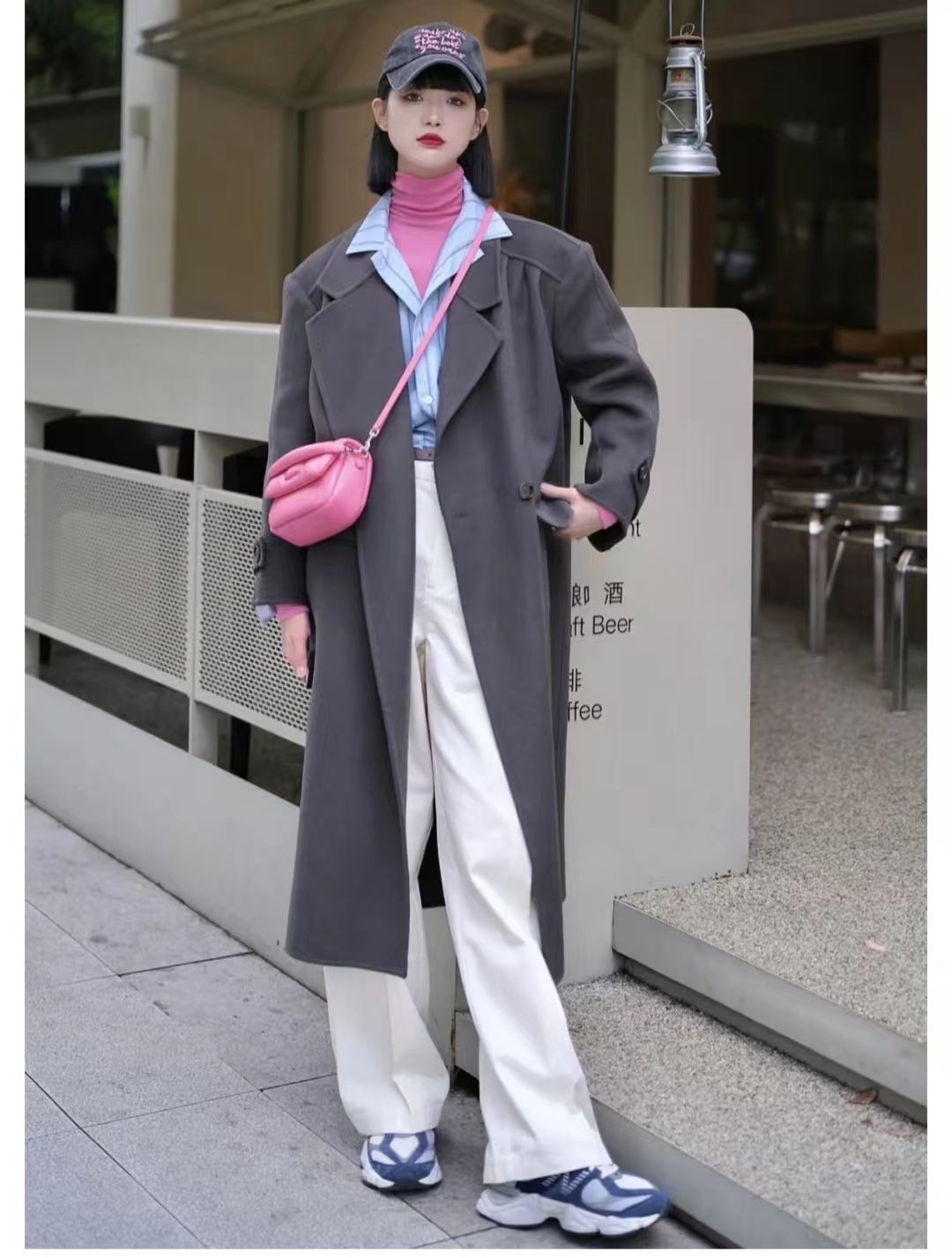 白色大衣里面搭配什么颜色显高级,17-20岁女气质大衣