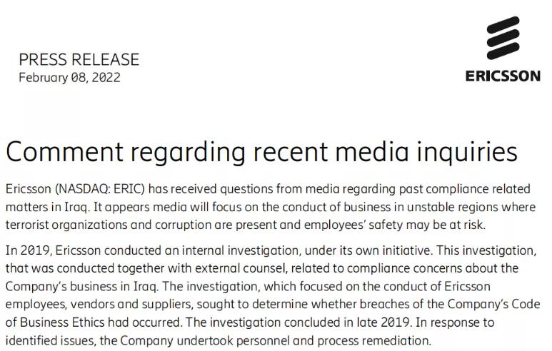 爱立信伊拉克,央视新闻报道伊拉克最新现状