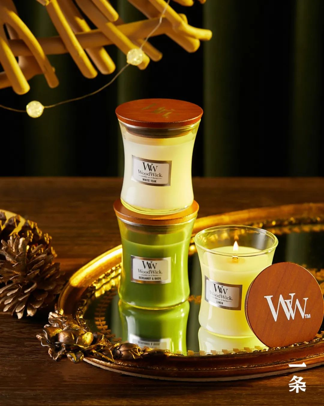 自带木柴燃烧白噪音，WoodWick香薰蜡烛礼盒，一次领略三重香气
