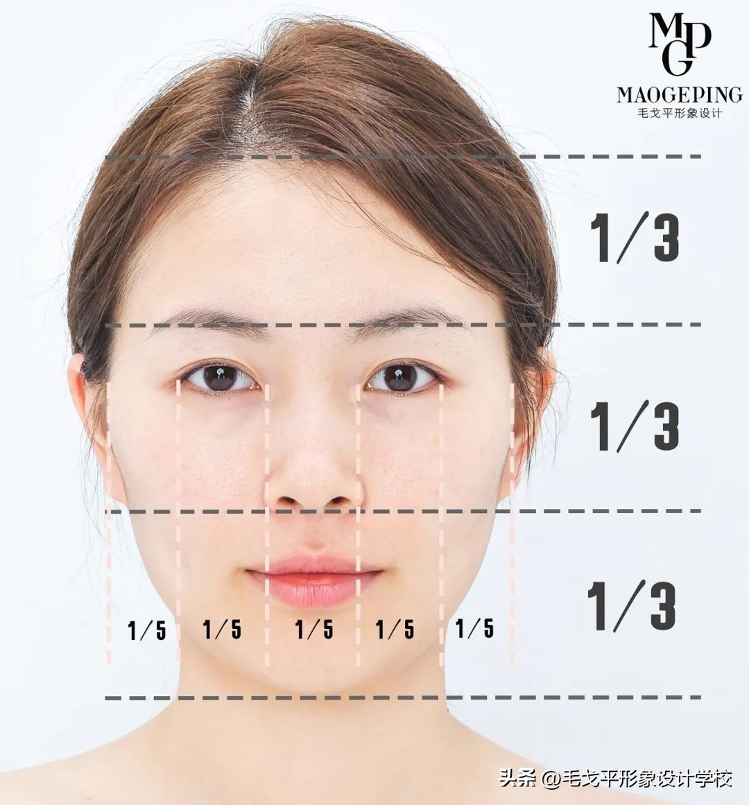 化妆教程日常妆方圆脸中式,新手学化妆手把手基础教程
