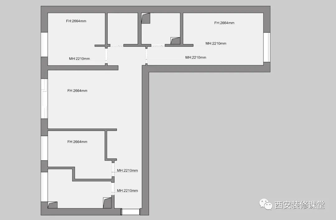 110平三室一楼,三室一厅砸掉一个房间