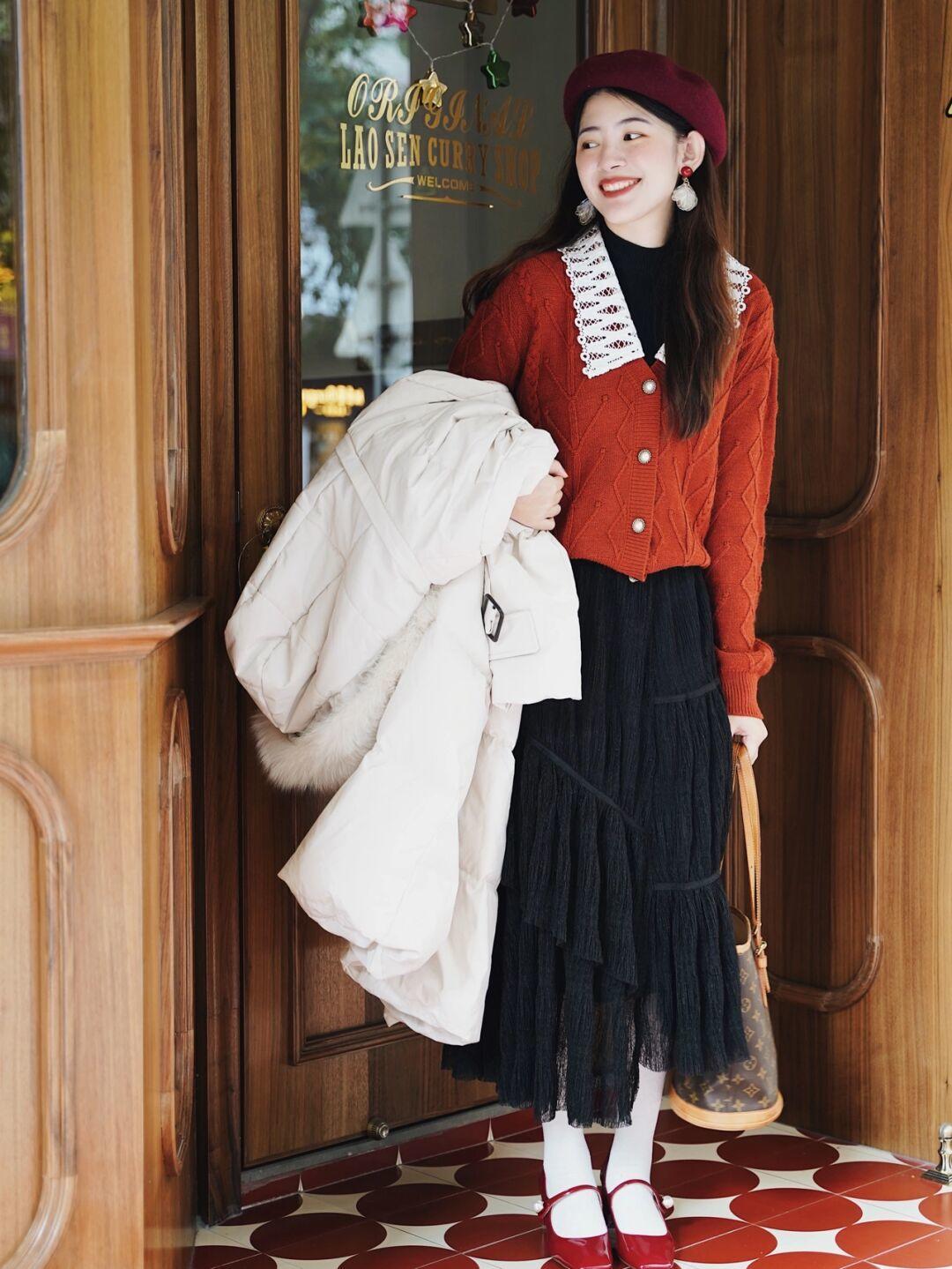 慵懒风中长款开衫毛衣如何搭配,长款毛衣宽松慵懒风开衫怎么搭配