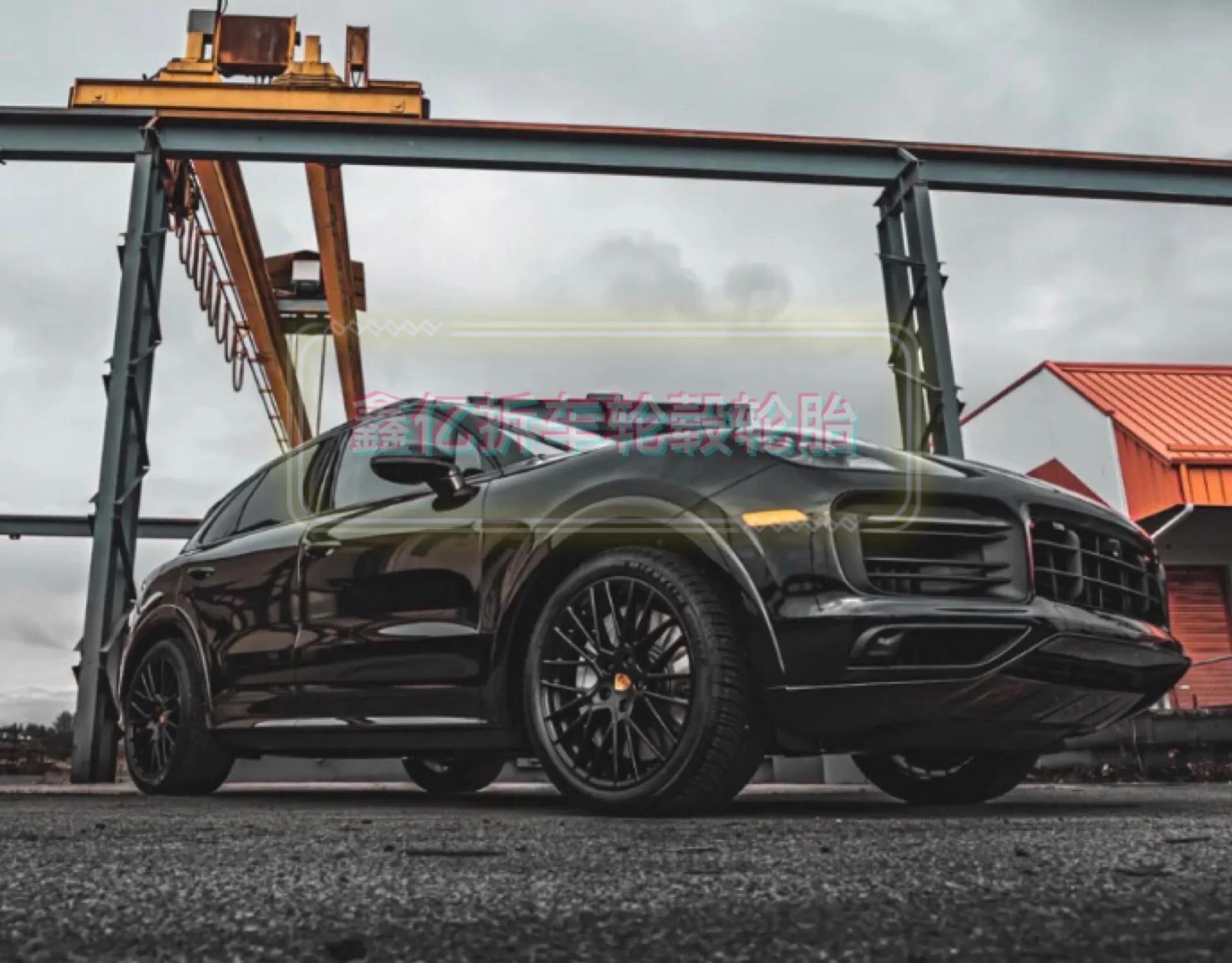 保时捷卡宴鸟巢轮毂拆车件,保时捷卡宴21寸鸟巢轮毂轮胎