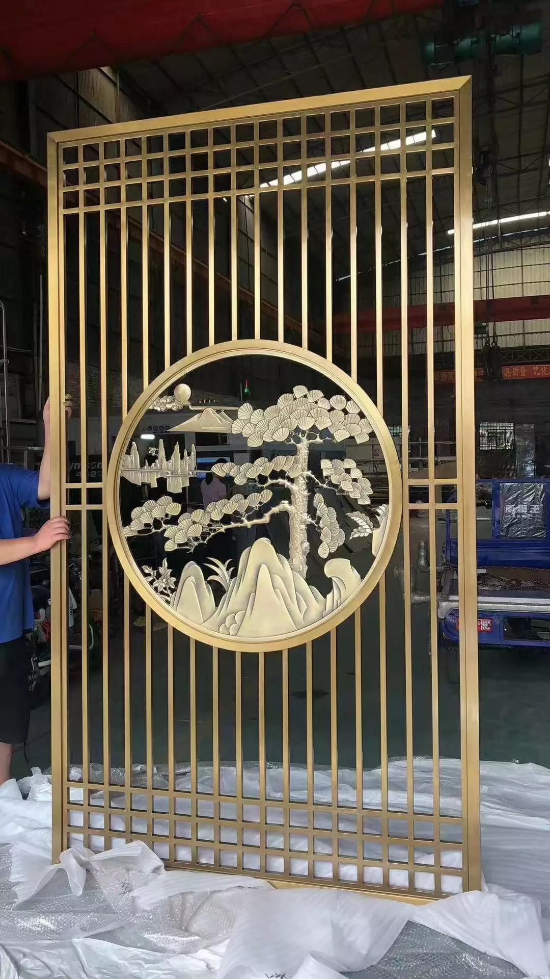 铝格栅庭院,铝合金格栅屏风庭院