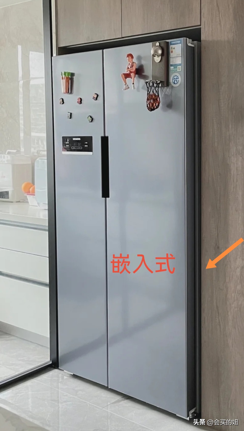 零缝隙嵌入式冰箱厚度,全嵌入式冰箱尺寸一览表图解