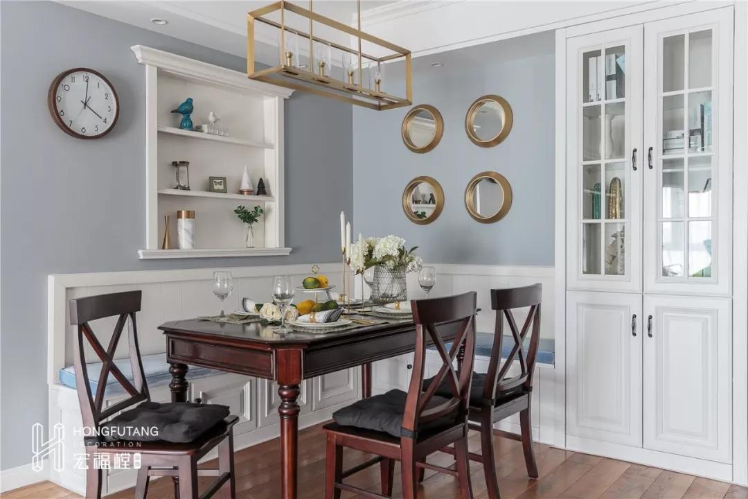 美式餐厅设计效果图小户型,美式简约风格餐厅设计效果图