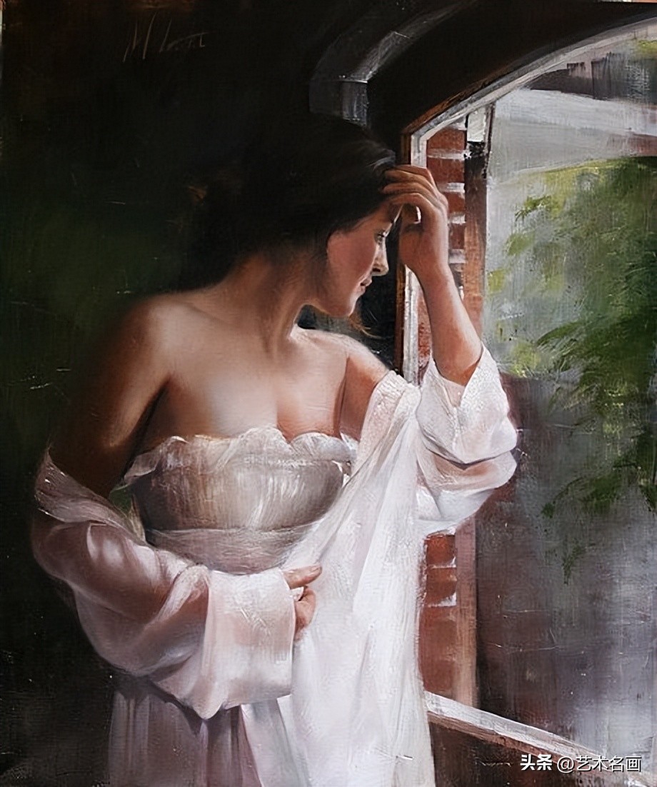 宫廷风少女油画,西方古典油画女油画家