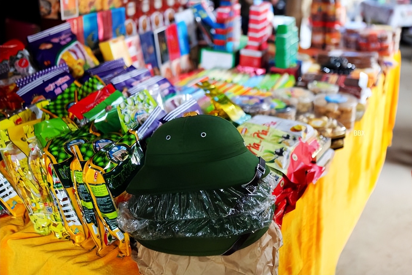 中越边境越南的露天集市,高平集市