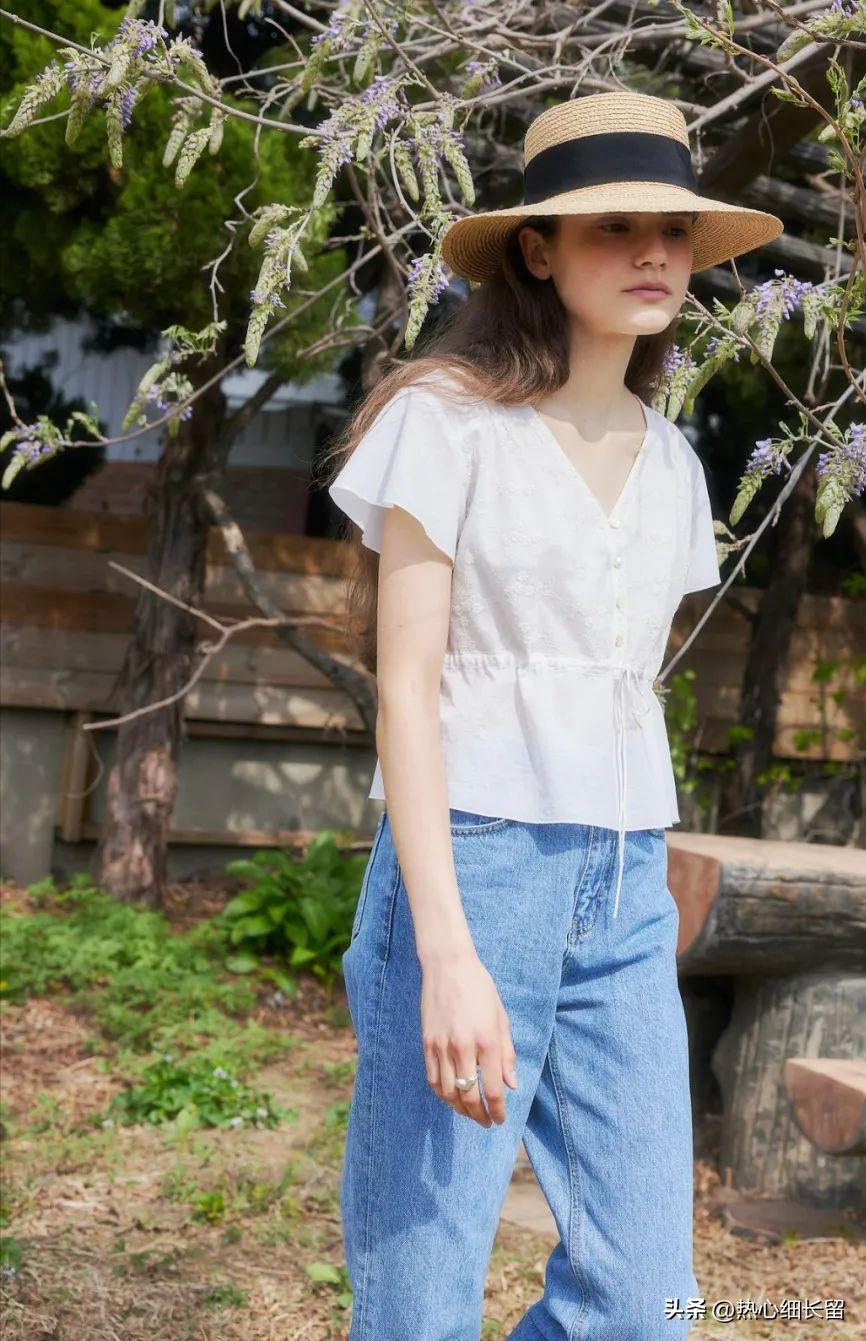 短袖衬衫的基础穿法越简单越时髦,短袖中长款衬衣穿搭技巧