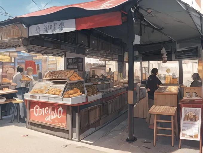 校门口的小吃摊文案,校门口的小吃摊儿怎么画