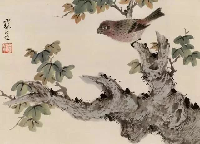 江寒汀写意黑山雀石榴花图,江寒汀写意花鸟千峰竞秀原作尺寸