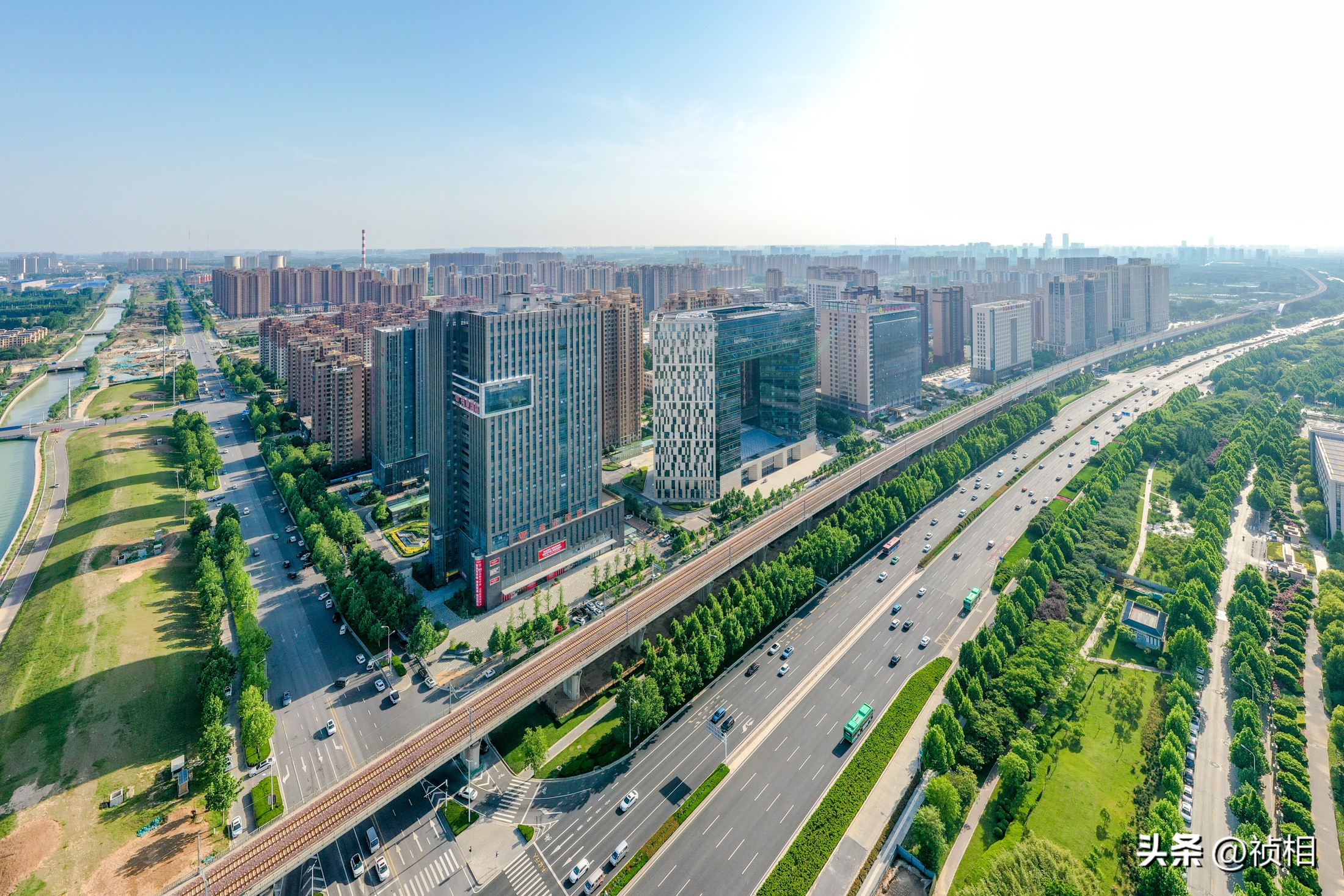 航拍郑州白沙新片区，省级产业集聚区，未来中原经济区核心之一