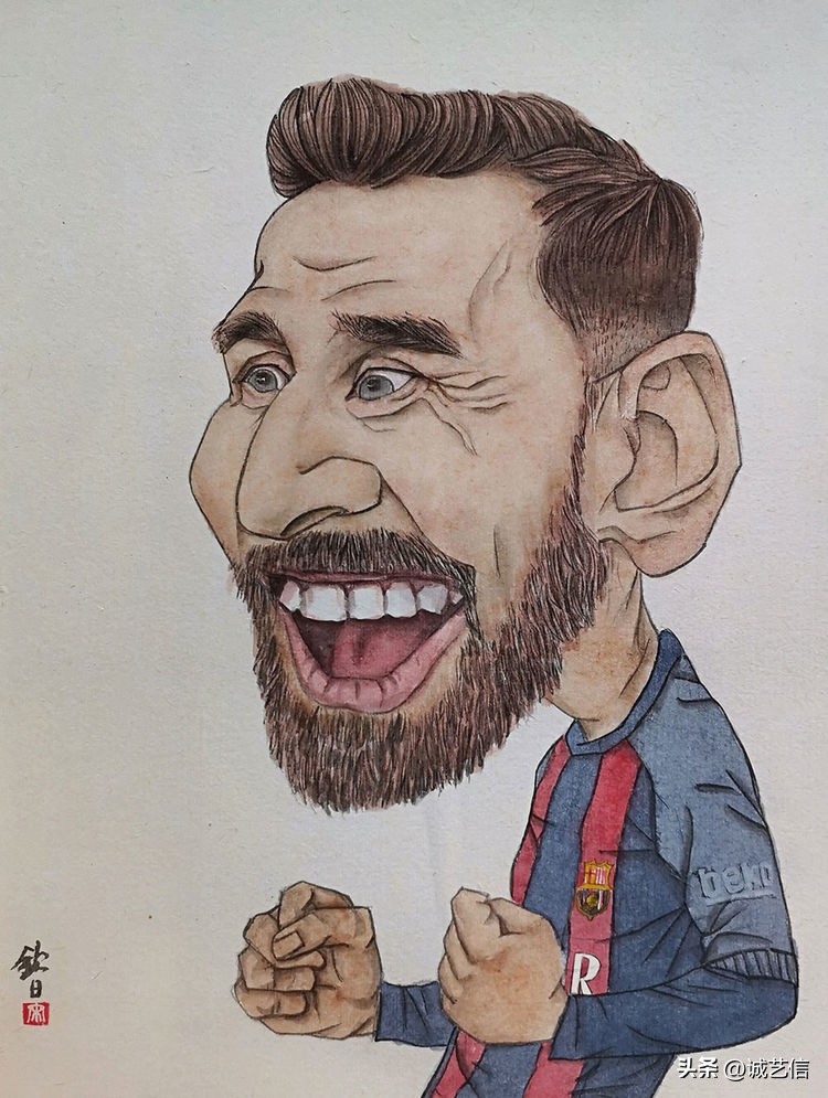 卡塔尔梅西漫画海报,梅西拿着美洲杯来卡塔尔的漫画