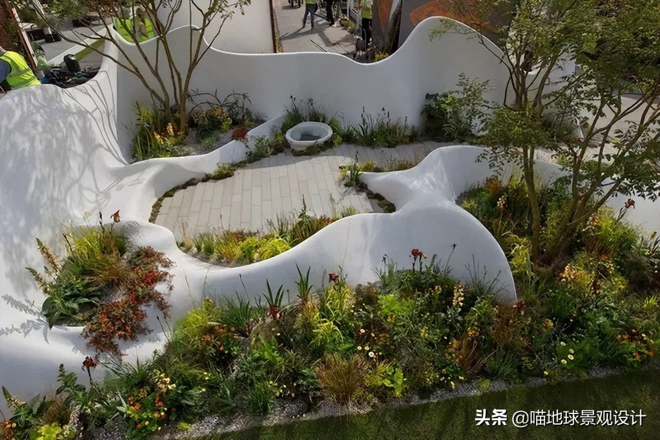 简洁清爽的现代景观别墅庭院赏析,现代简约别墅园林设计效果图