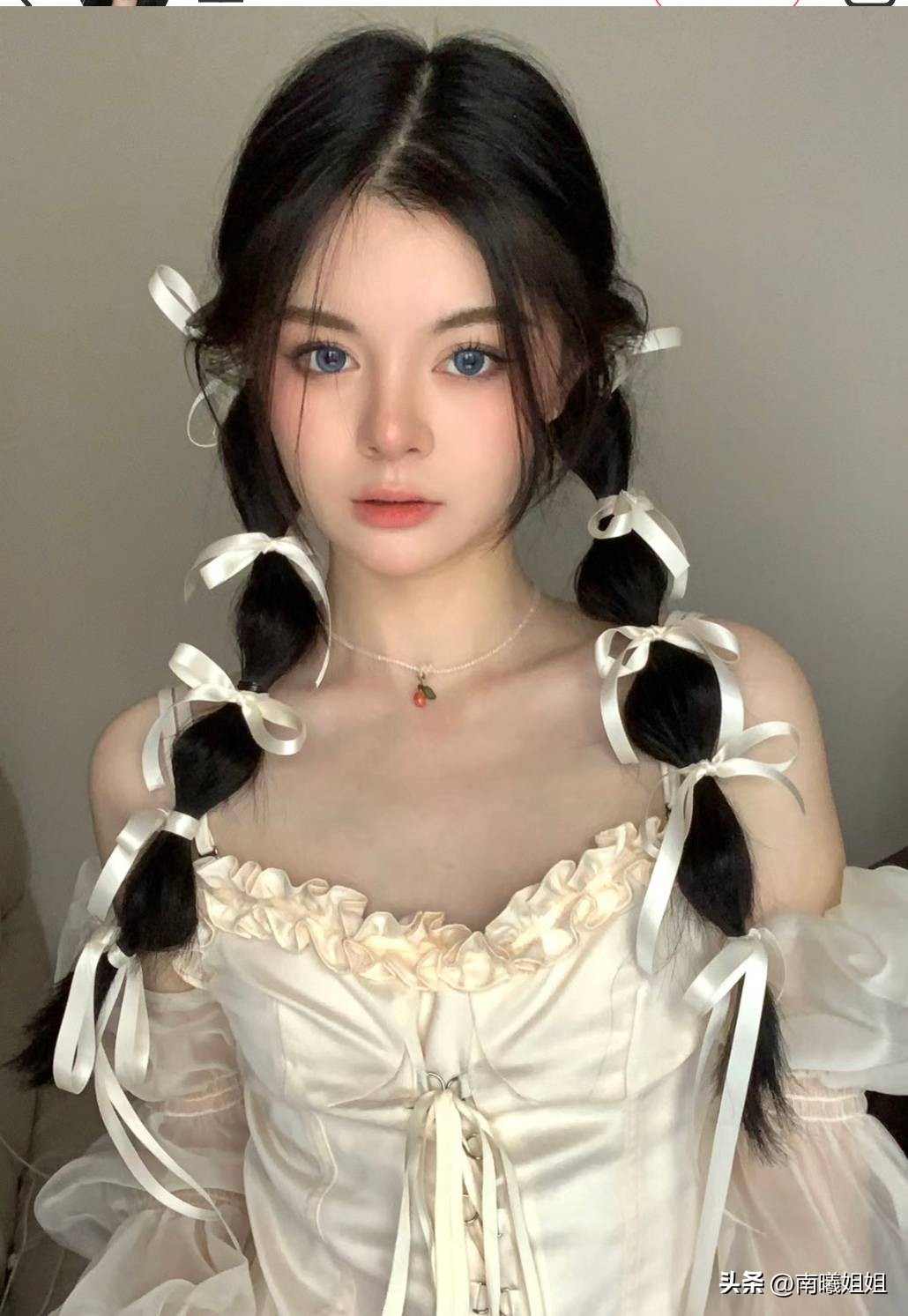 高马尾显脸小的编发可扎丸子头,学生显脸小的丸子头编发无刘海