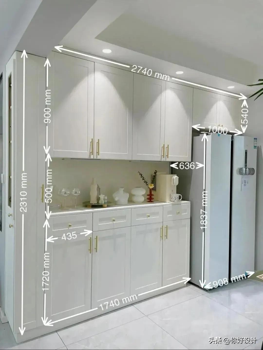 冰箱柜与酒柜一体的斜体柜尺寸,冰箱柜深度尺寸一般是多少