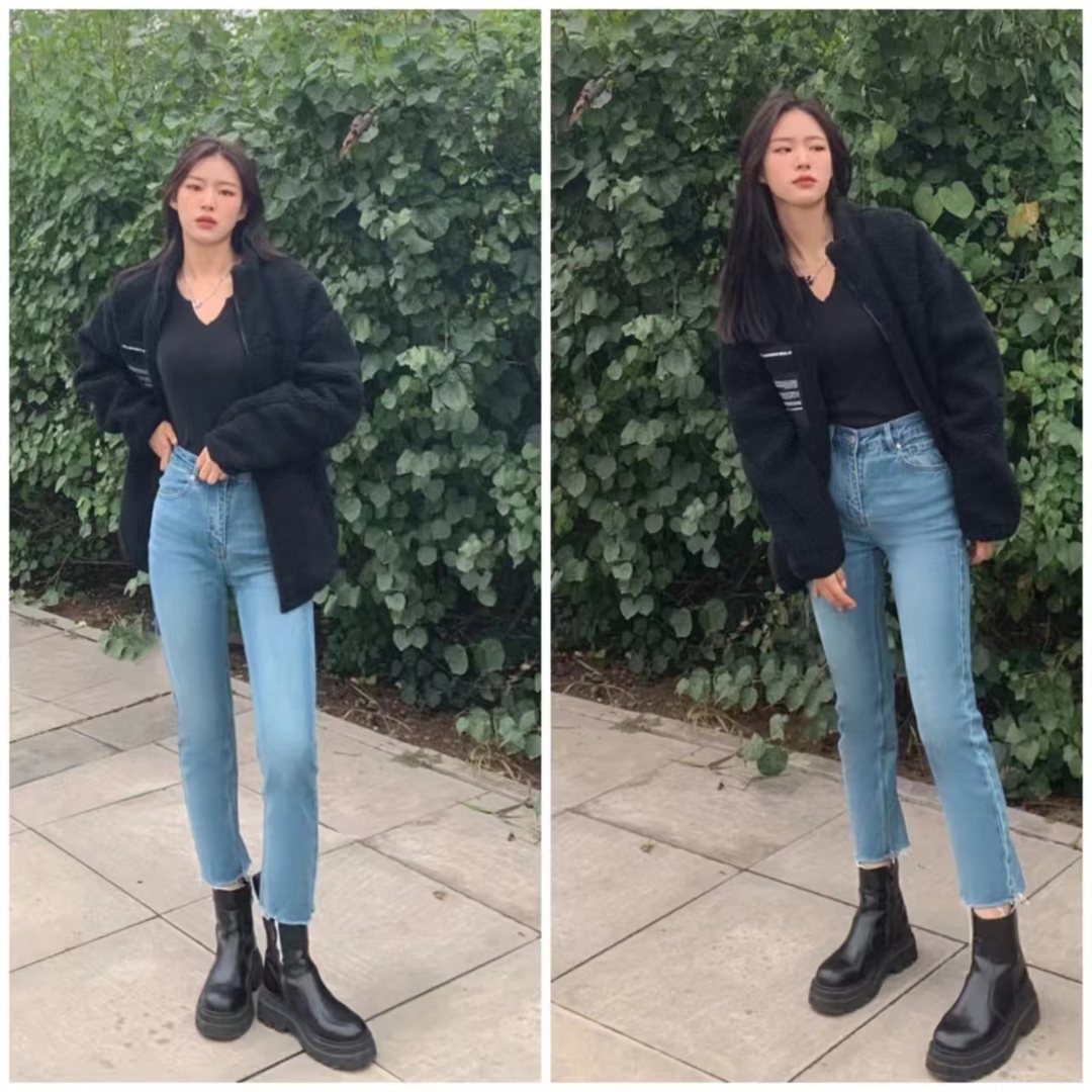 直筒牛仔裤搭配衣服视频大全,2021年直筒牛仔裤衣服搭配