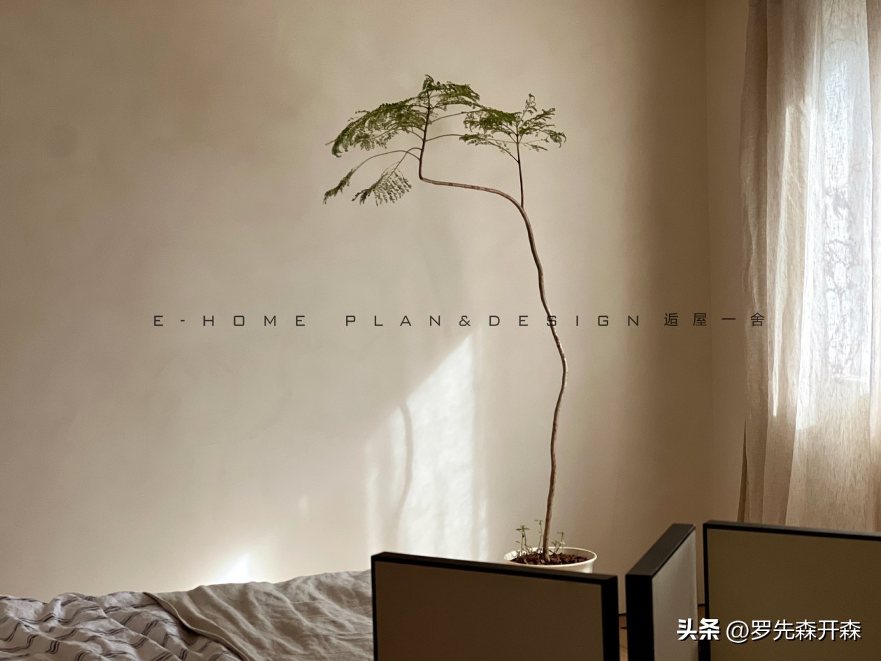 一人居简约卧室效果图,客厅装成卧室书房