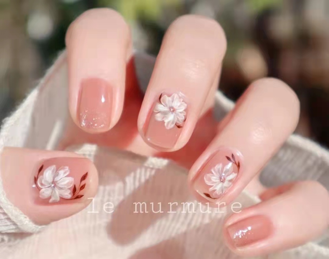 过年短指甲美甲图片大全,短指甲做长美甲疼吗