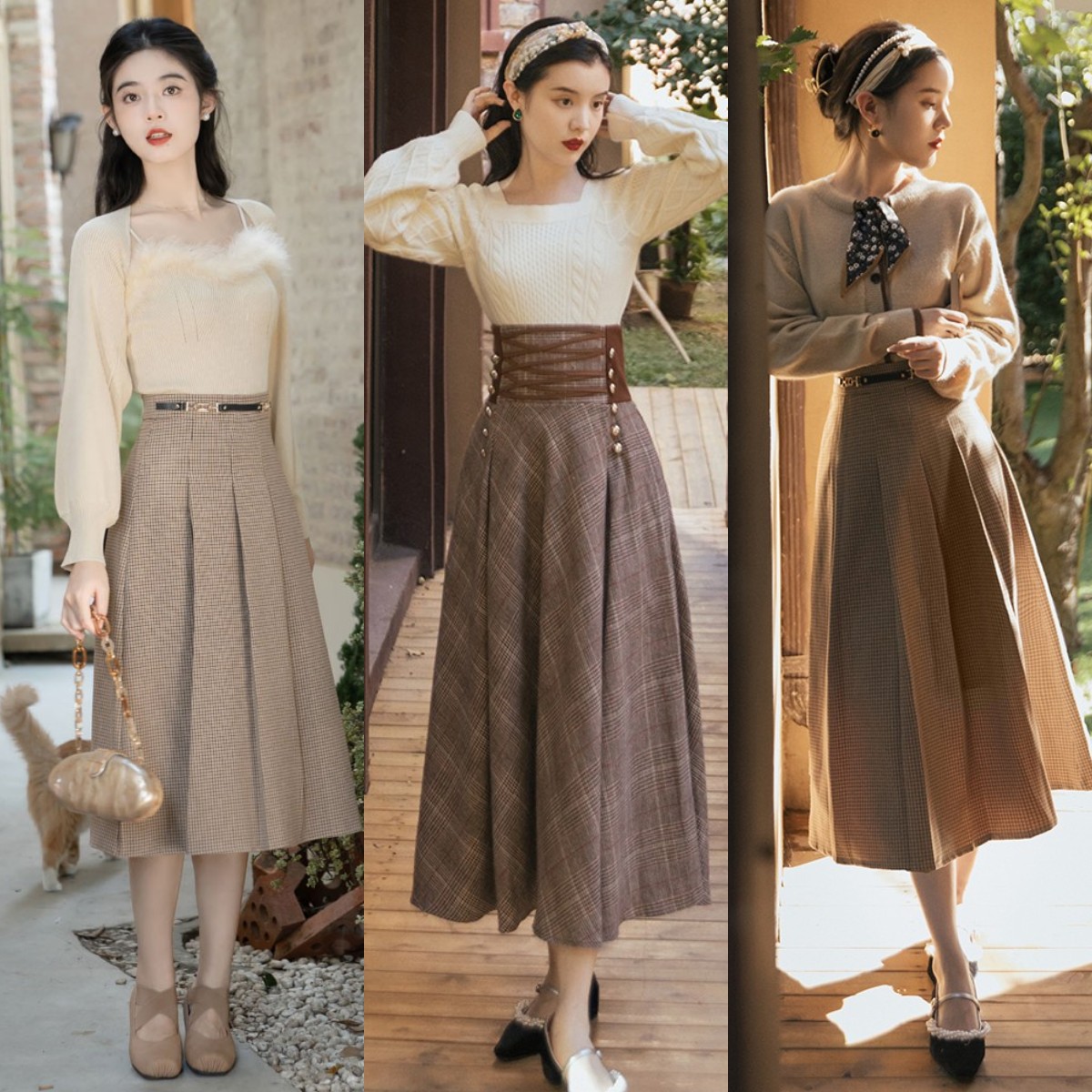 赫本的长裙100个经典穿搭,赫本长裙穿搭