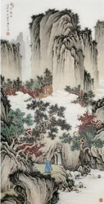 寓意好的庭院名家山水画欣赏,画川江山水画名家