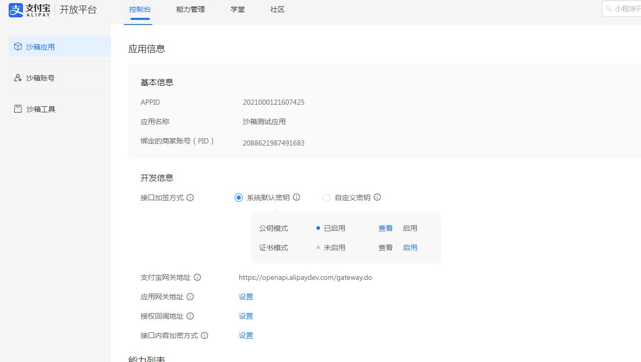 支付宝沙箱环境详细讲解,支付宝沙箱怎么写入项目