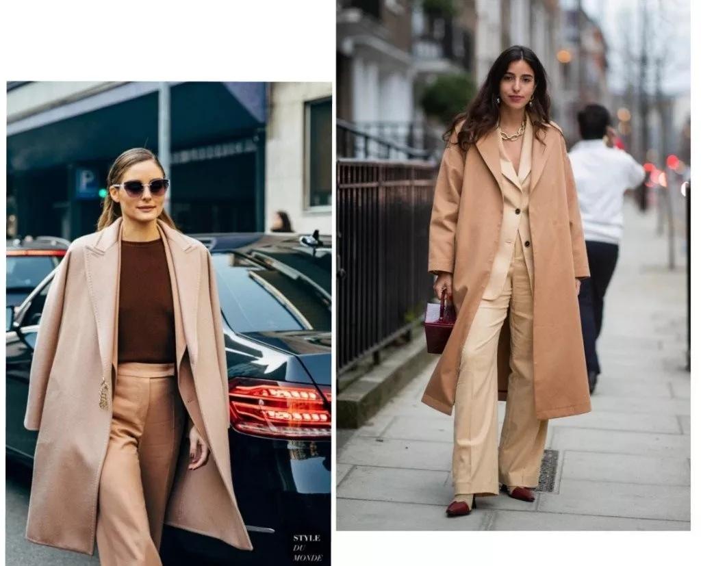 驼色外套内搭什么色彩打底,158梨形身材驼色大衣搭配高级感