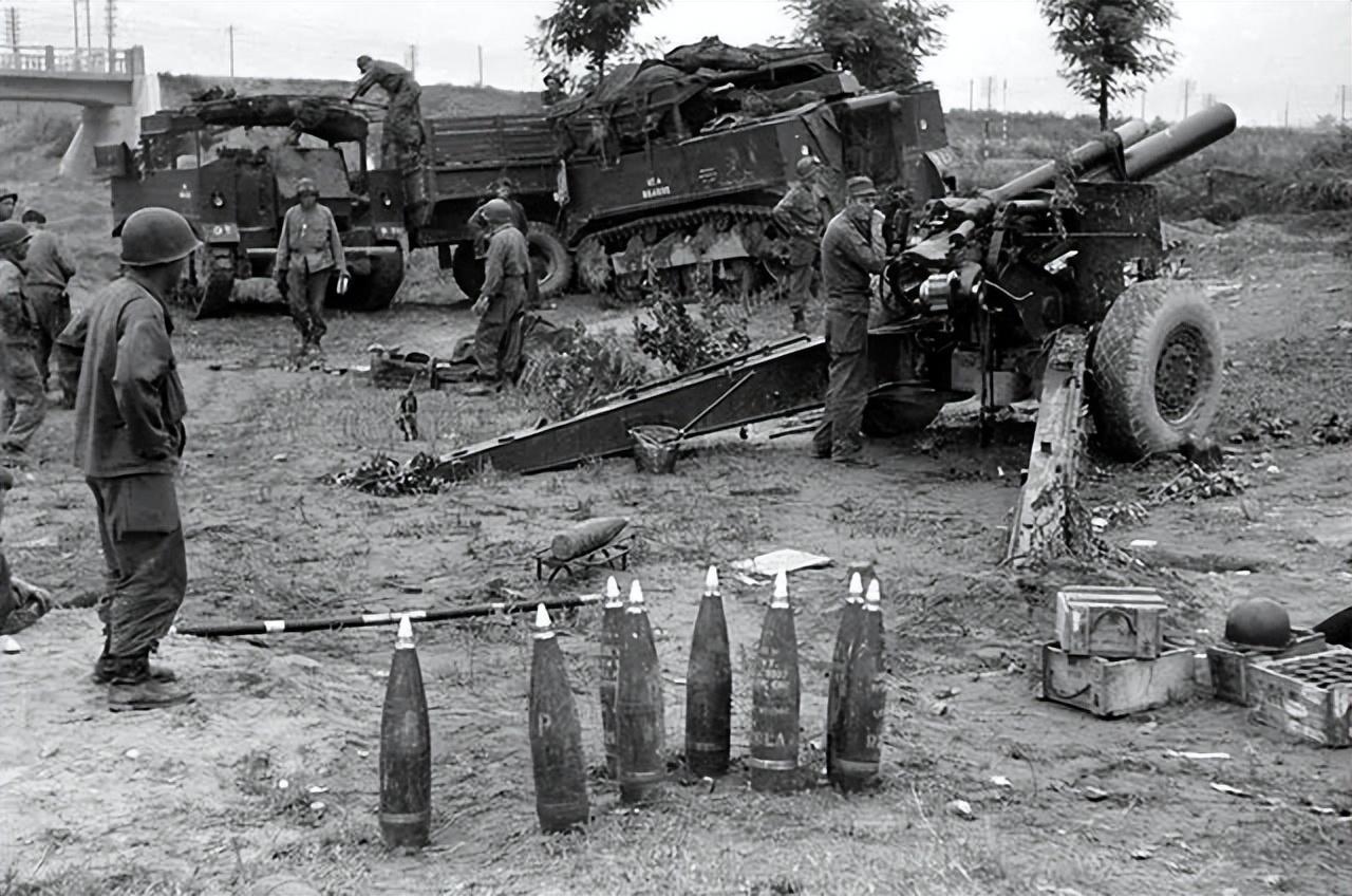 美国二战m109a2式155毫米榴弹炮,m1式155毫米榴弹炮越战