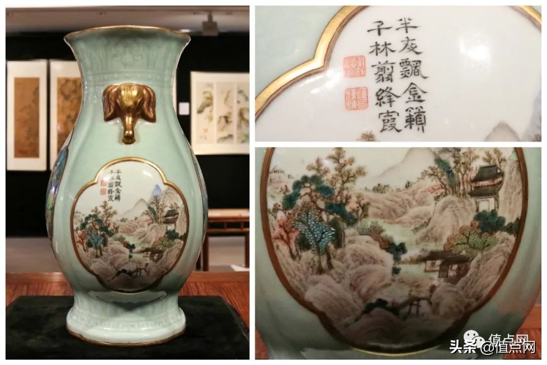 乾隆官窑精品瓷器一对,乾隆御制的珐琅彩八仙过海拍卖价