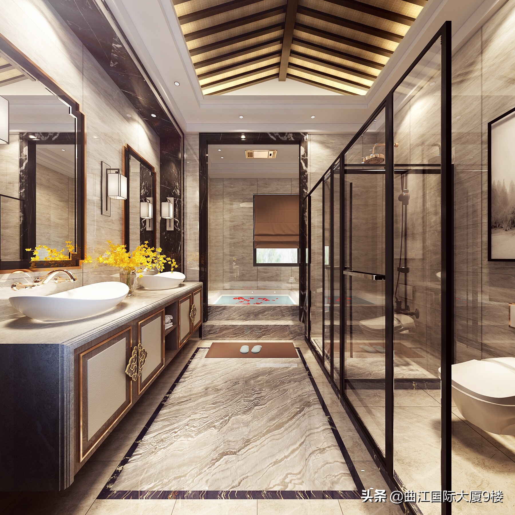 达观天下复式装修,达观天下一楼带院子