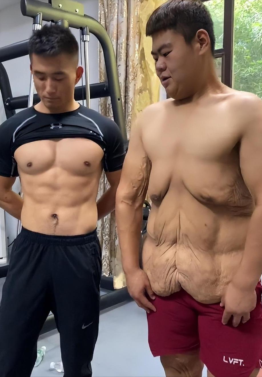 减肥400斤王浩楠照片,山东减肥小伙王浩楠现状