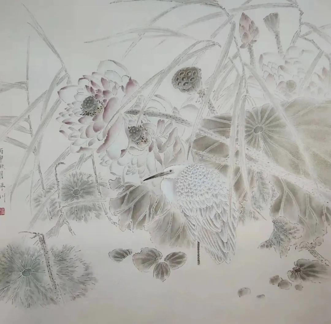 弄花香满衣唯美意境图,实力派花鸟画家作品欣赏