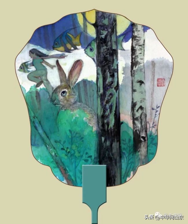 著名画家马新胜的“童画”礼物：我和兔子有个约会