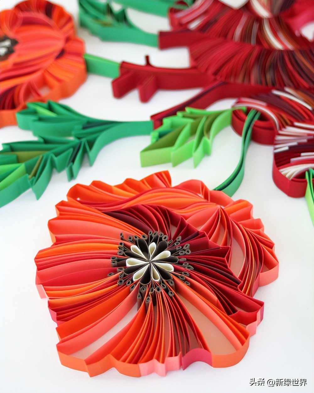 纸艺作品绘画,千变万化的纸艺术作品