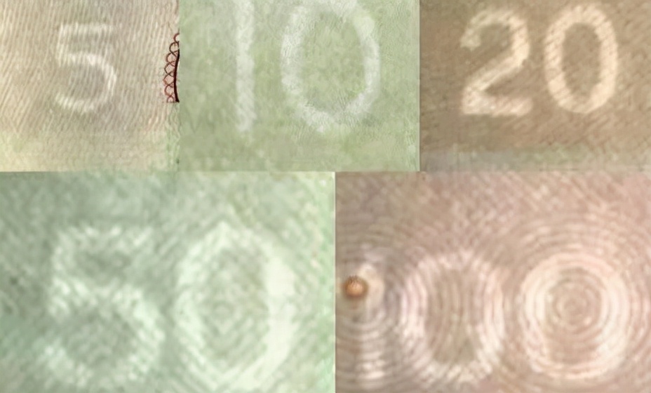 水印一角纸币水印真伪鉴别方法,纸币上的水印