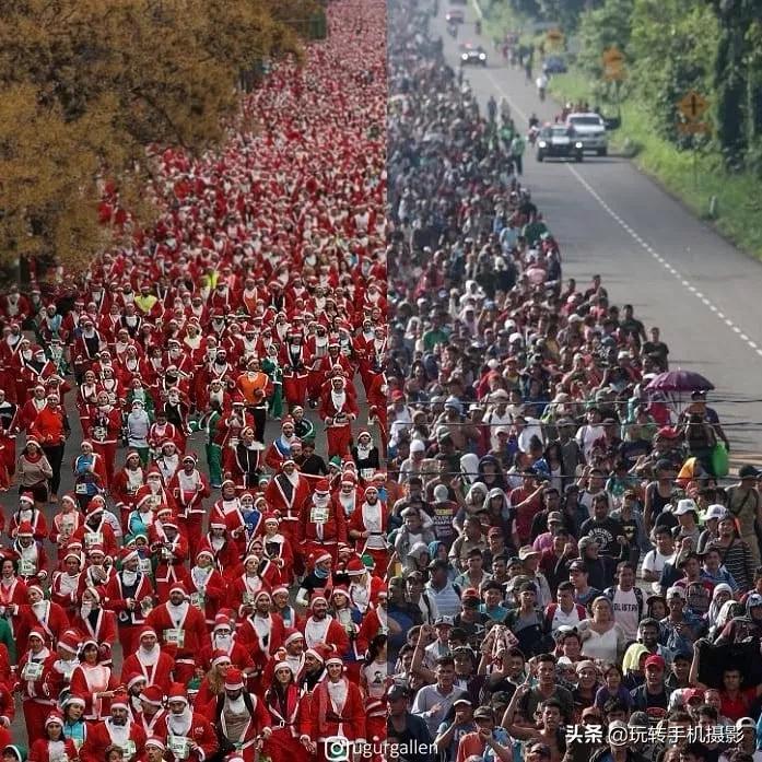 一张照片两个不同人生,一张图两个世界