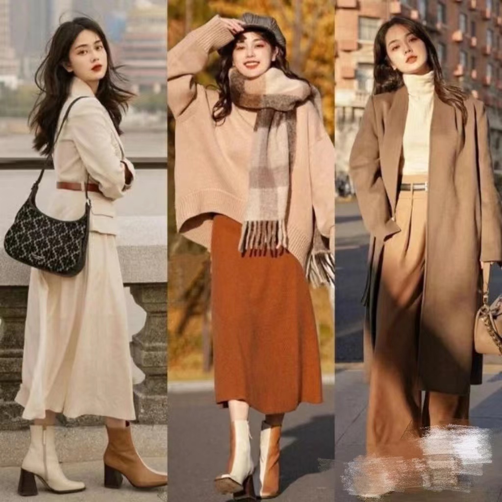 如何搭配靴子图片女款,怎样搭配长筒过膝靴子