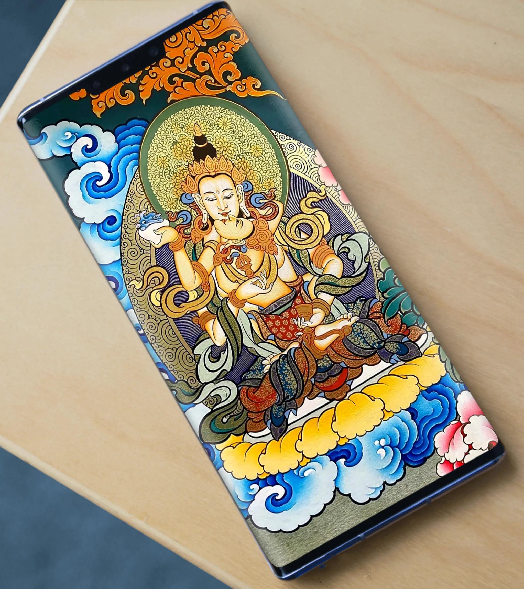 准提佛母唐卡高清壁纸,阿弥陀佛唐卡超清壁纸