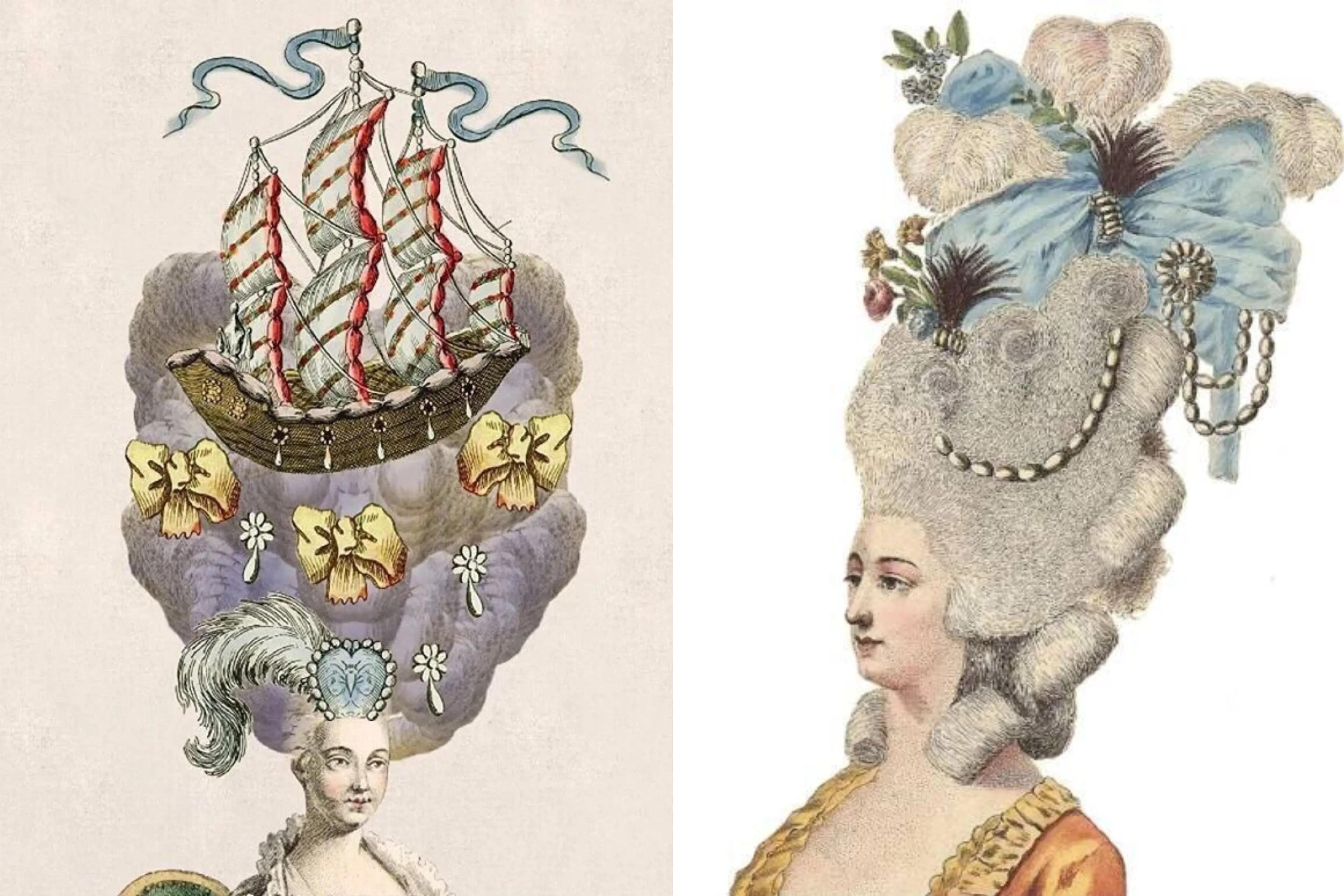 18世纪法国上流宫廷女人的发型,欧洲中世纪贵妇发型浮夸