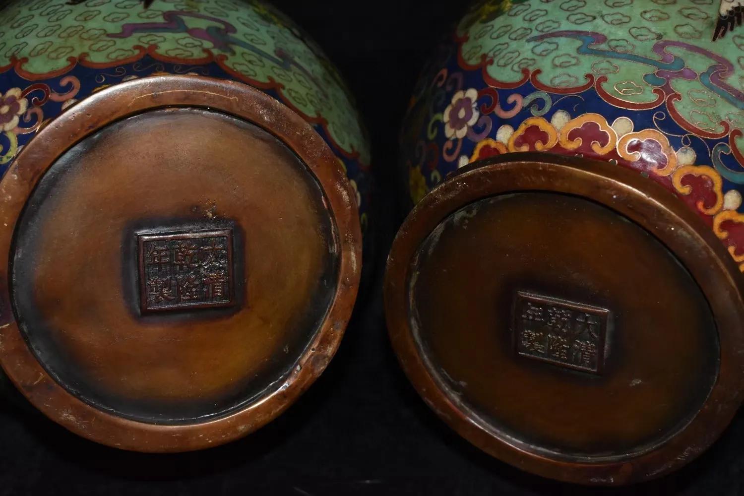 清代景泰蓝花瓶价格图片,80年代景泰蓝珐琅花瓶一对价格