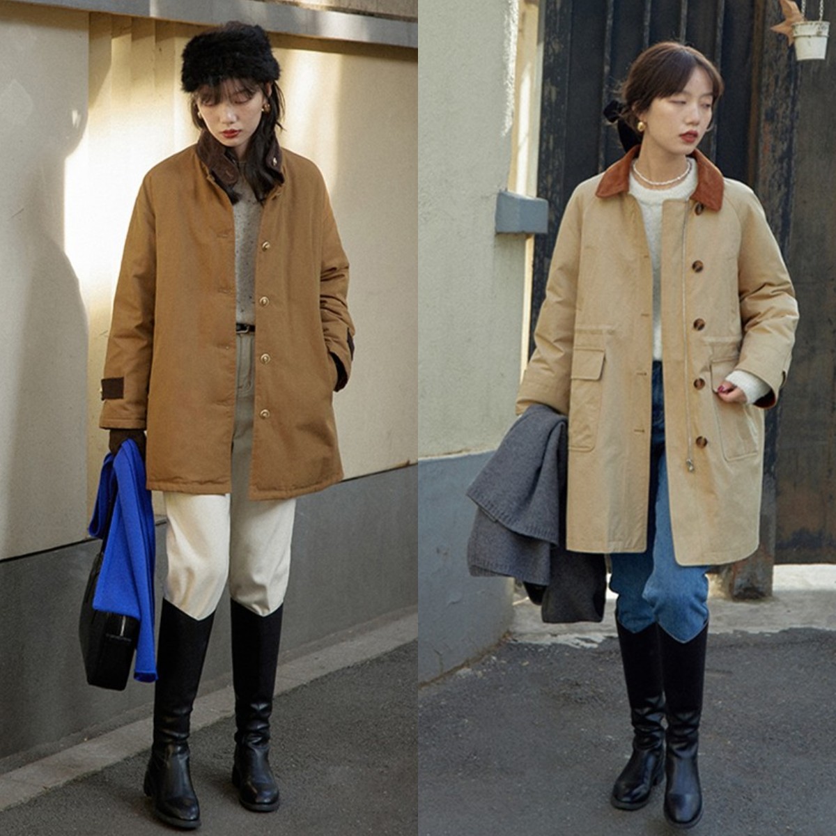 中年妈妈冬季宽松羽绒服搭配裙子,短款羽绒服搭配什么样的裙子好看