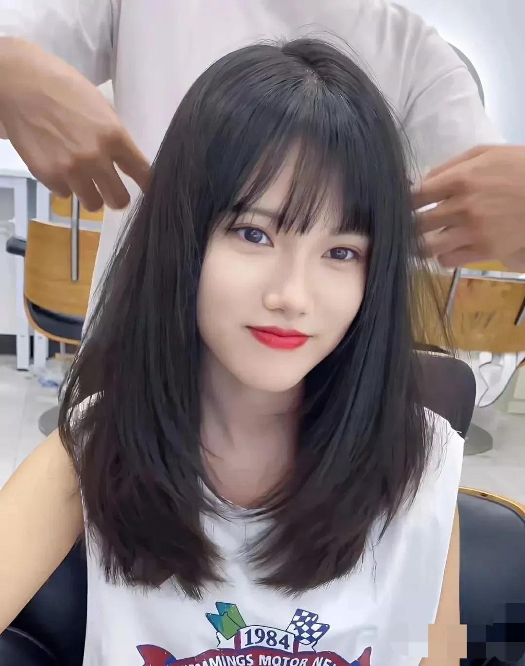 中长发高层次烫发中年人,高层次中长发发型烫发教程