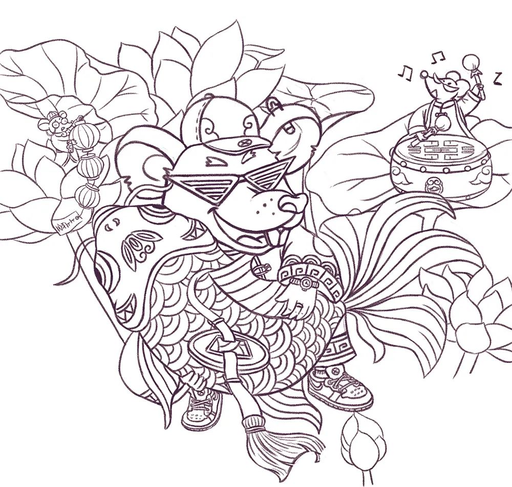 国潮风海报排版,国潮风插画作品介绍