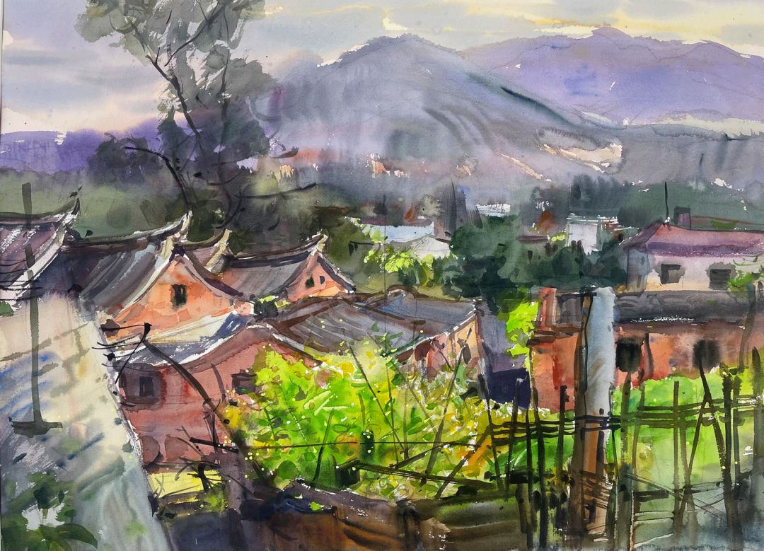 郭宁油画水彩画作品集,诗情画意